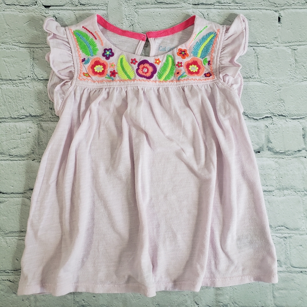 5/$30 Cat & Jack 5T Pink Floral Embroidery Top